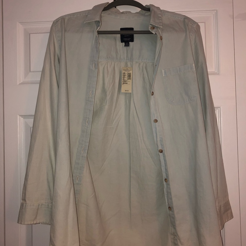 Button down jegging shirt